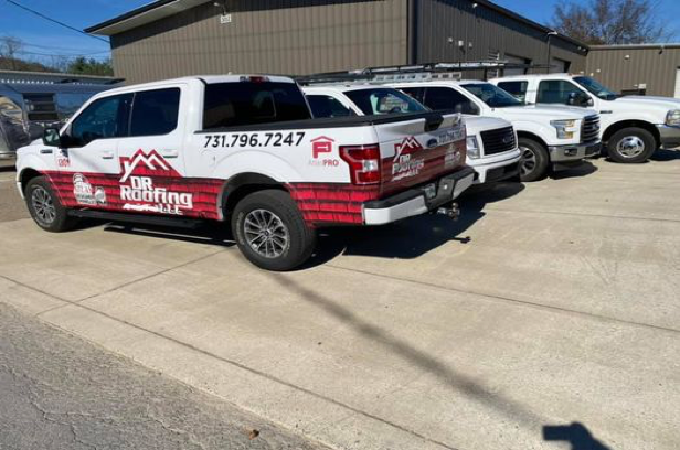 DR Roofing's Wrapped company truck(s)
