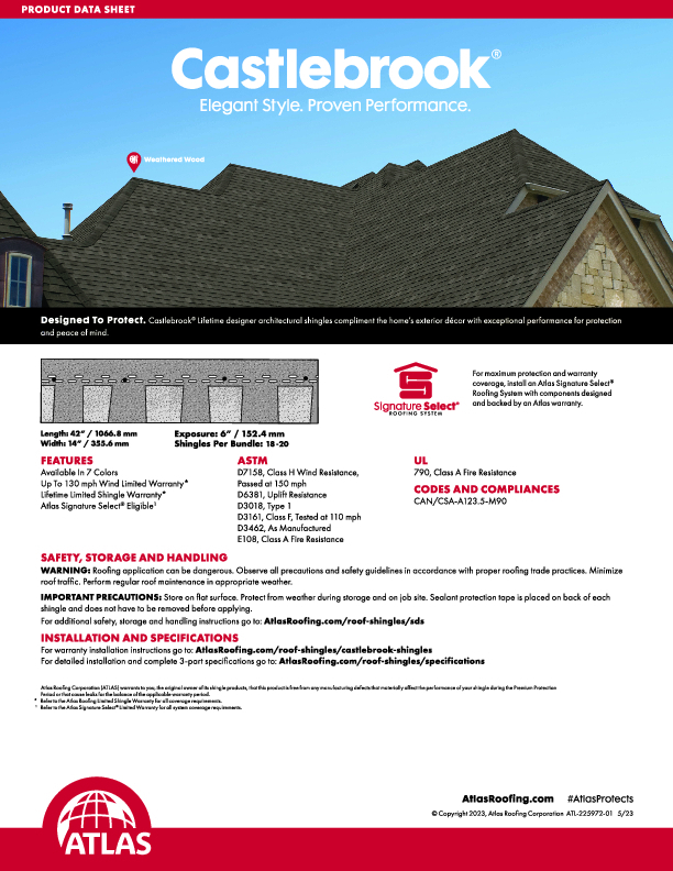 Castlebrook Data Sheet