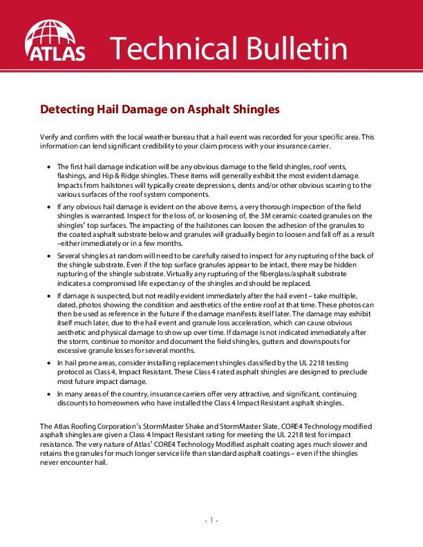 Detecting Hail Damage