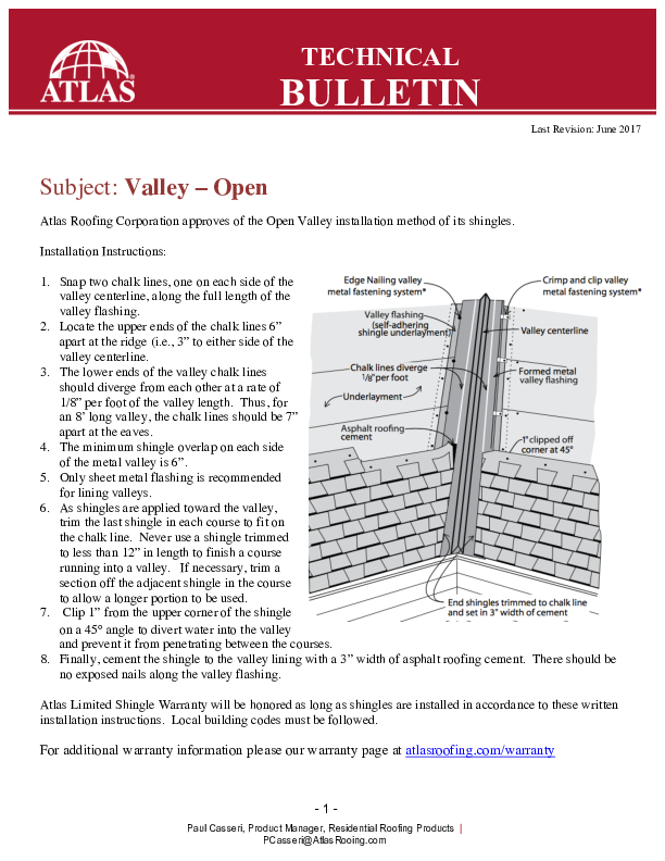 Valley - How to Install an Open Valley