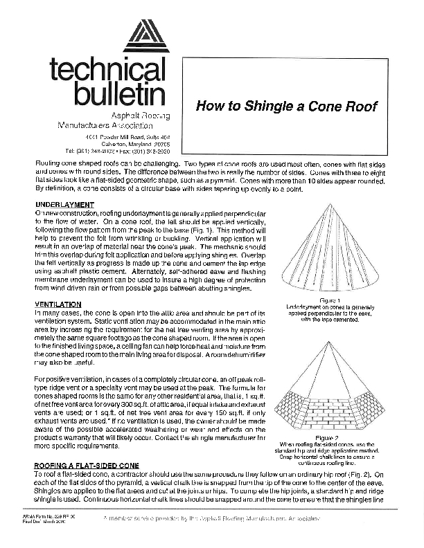 ARMA How to Shingle A Cone Roof