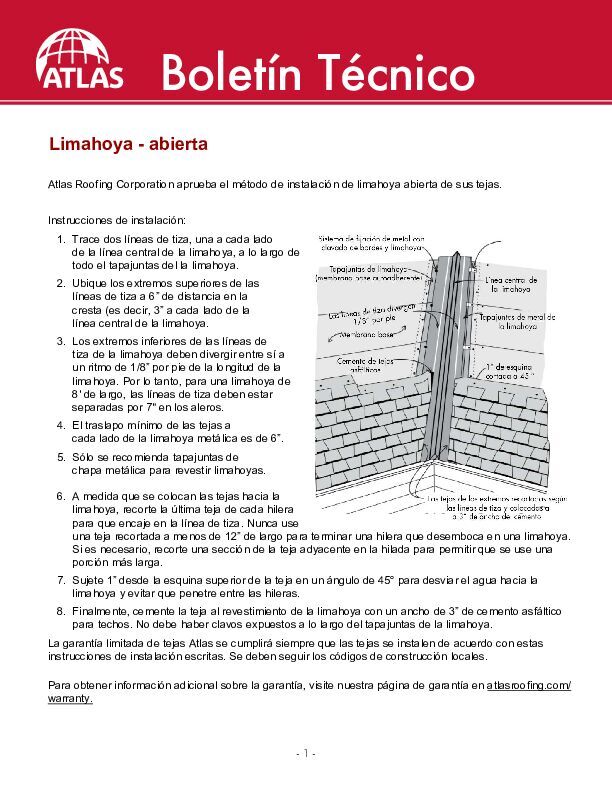 Limahoya Cómo instalar una limahoya abierta - (How to Install an Open Valley)
