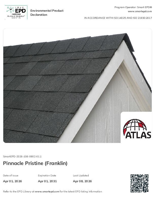 Pinnacle Pristine Franklin EPD