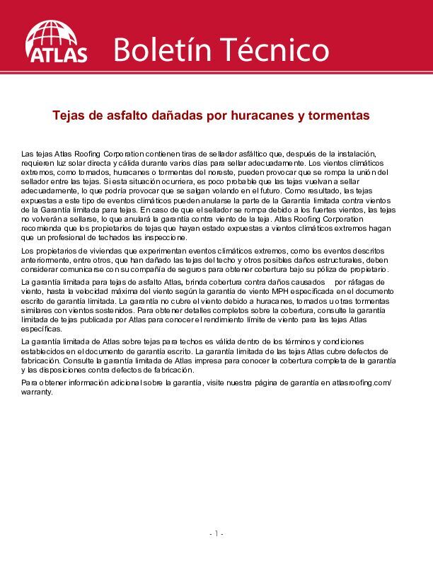 Tejas dañadas por huracanes y tormentas - (Hurricane and Storm Damaged Shingles)