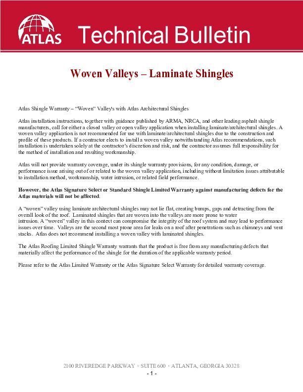 Woven Valley - With Atlas Architectural/Laminate shingles